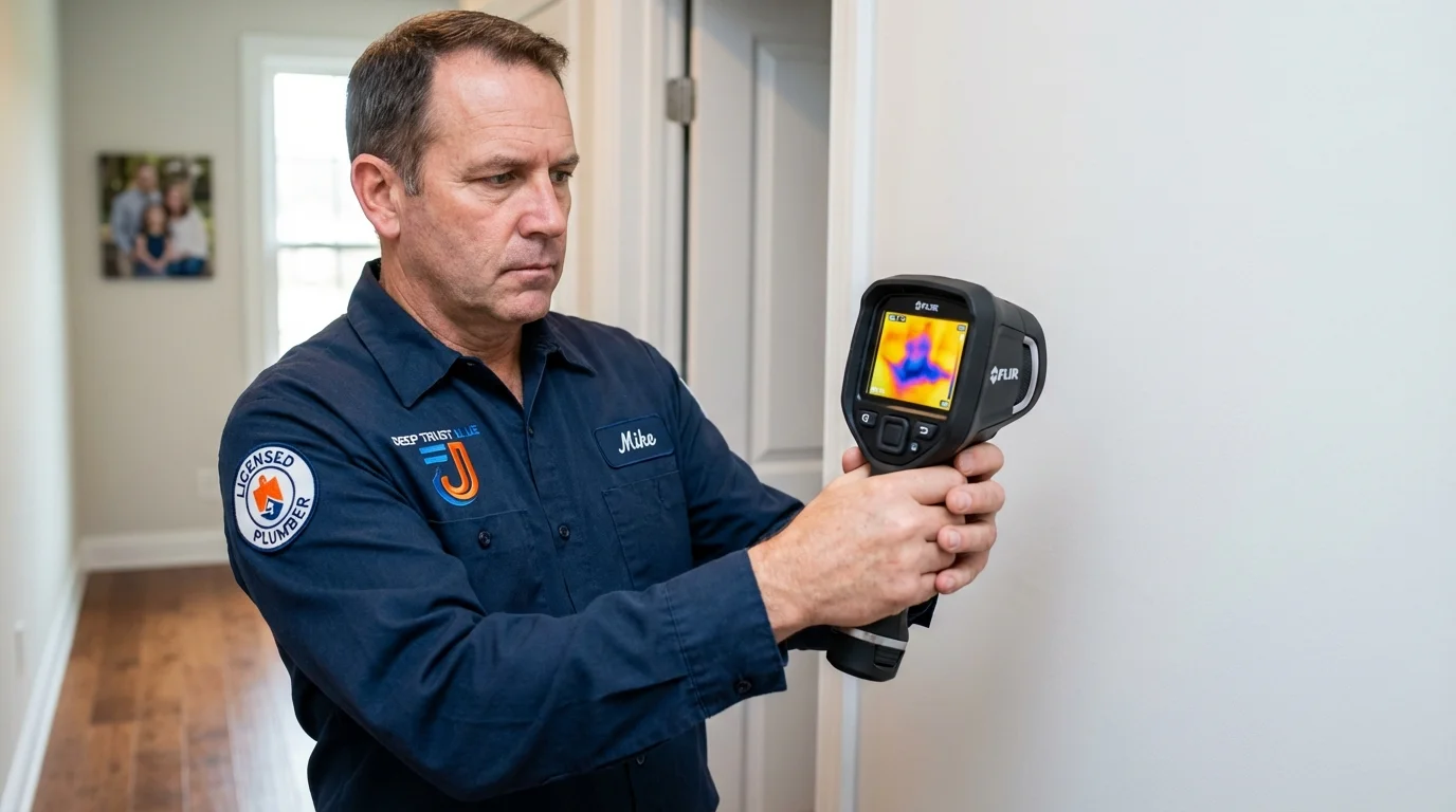 Thermal imaging leak detection by Johns Plumbing LLC in Grand Isle