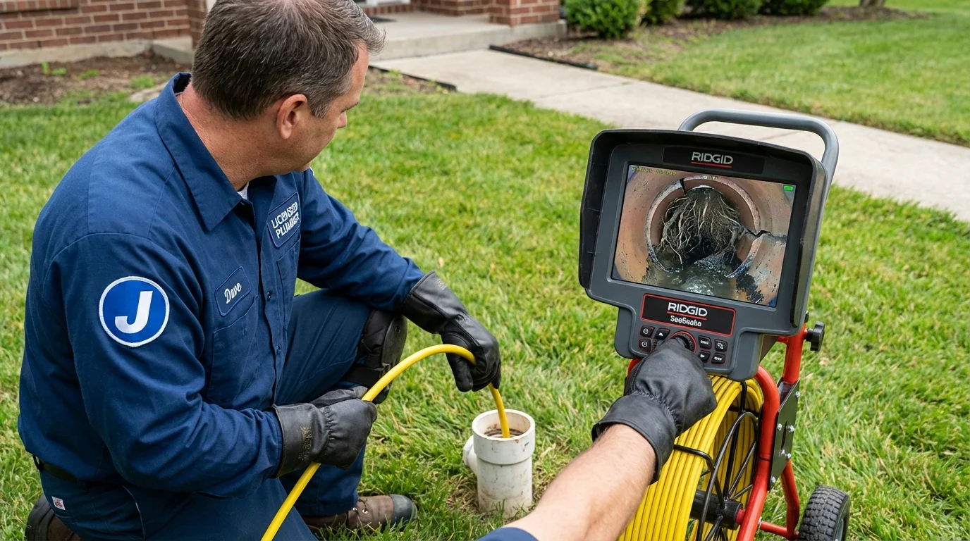 Sewer camera inspection being performed by Johns Plumbing LLC in Grand Isle